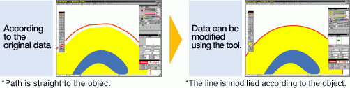 Line segment correction