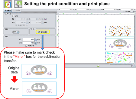 Setting the print condition and print place