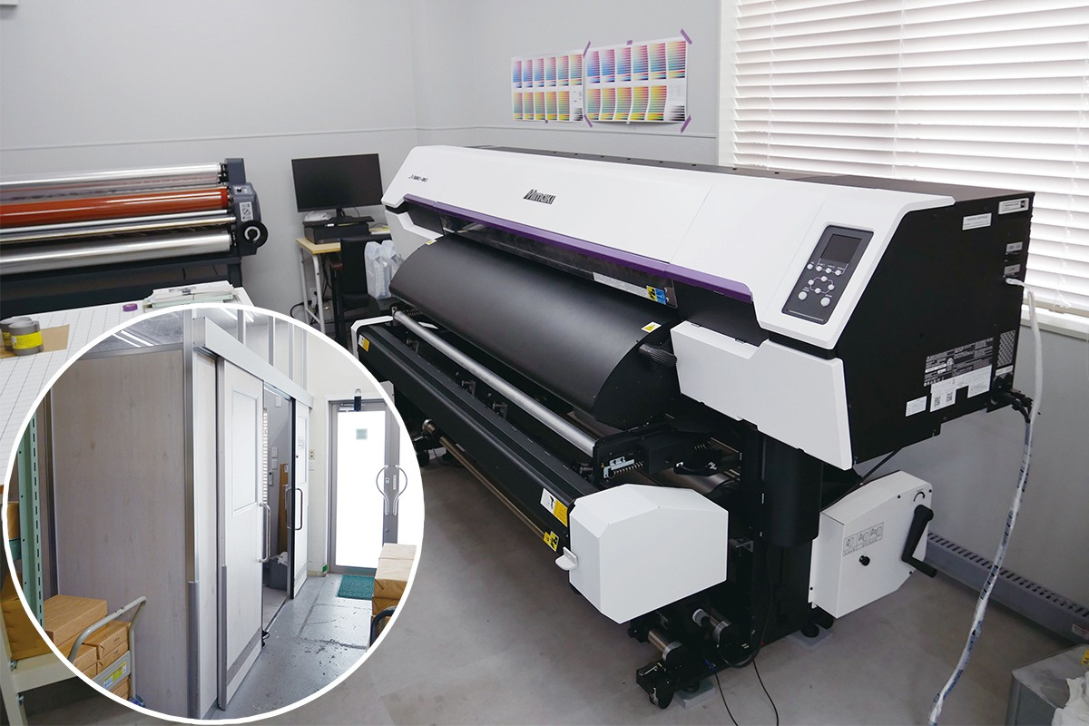 Mimaki proposed odor countermeasures before installation, and a dedicated private room was prepared in advance.