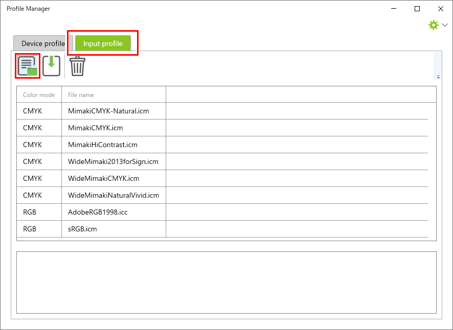 Screen to click the [Install from folder] button