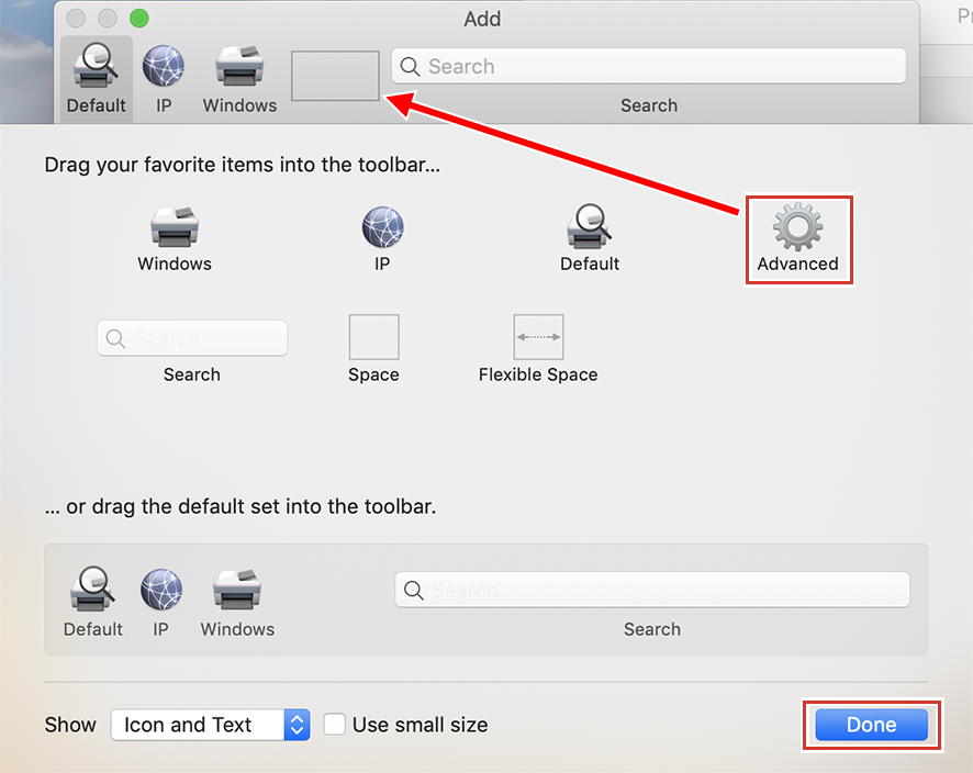 Drag the detail icon to the tool bar