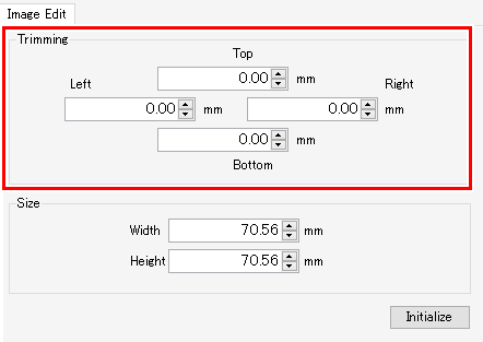 Trimming setting items