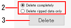Delete tab item selection screen_