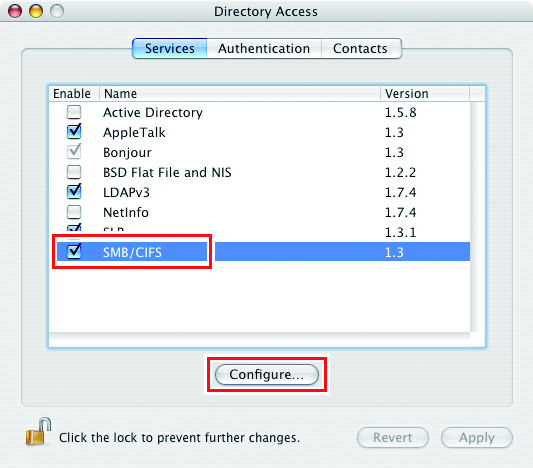 Directory Access screen